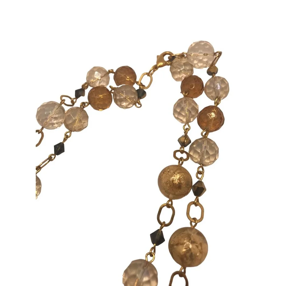Vintage Double Strand Glass Beaded Necklace‎
